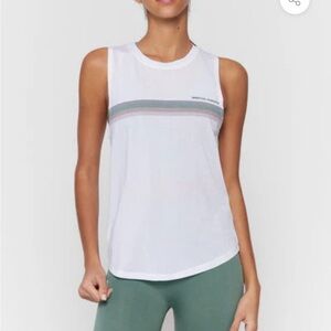 Spiritual Gangster Stripe Active Muscle Tank